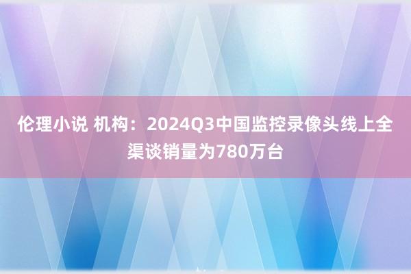 伦理小说 机构：2024Q3中国监控录像头线上全渠谈销量为780万台