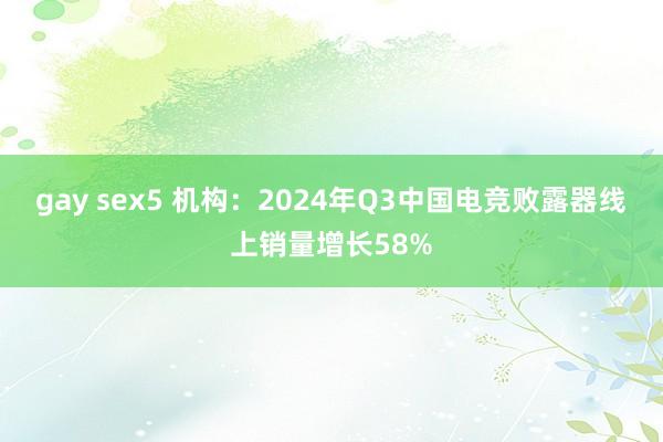 gay sex5 机构：2024年Q3中国电竞败露器线上销量增长58%