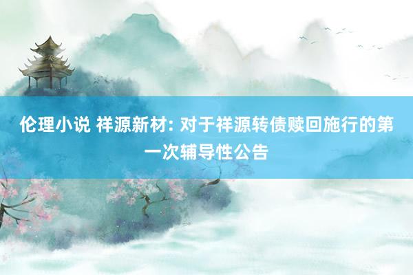 伦理小说 祥源新材: 对于祥源转债赎回施行的第一次辅导性公告