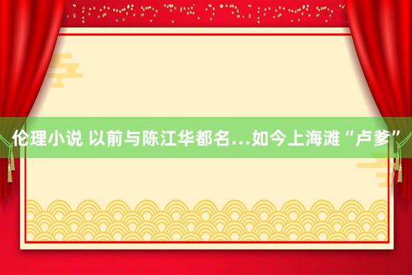 伦理小说 以前与陈江华都名…如今上海滩“卢爹”