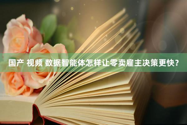 国产 视频 数据智能体怎样让零卖雇主决策更快？